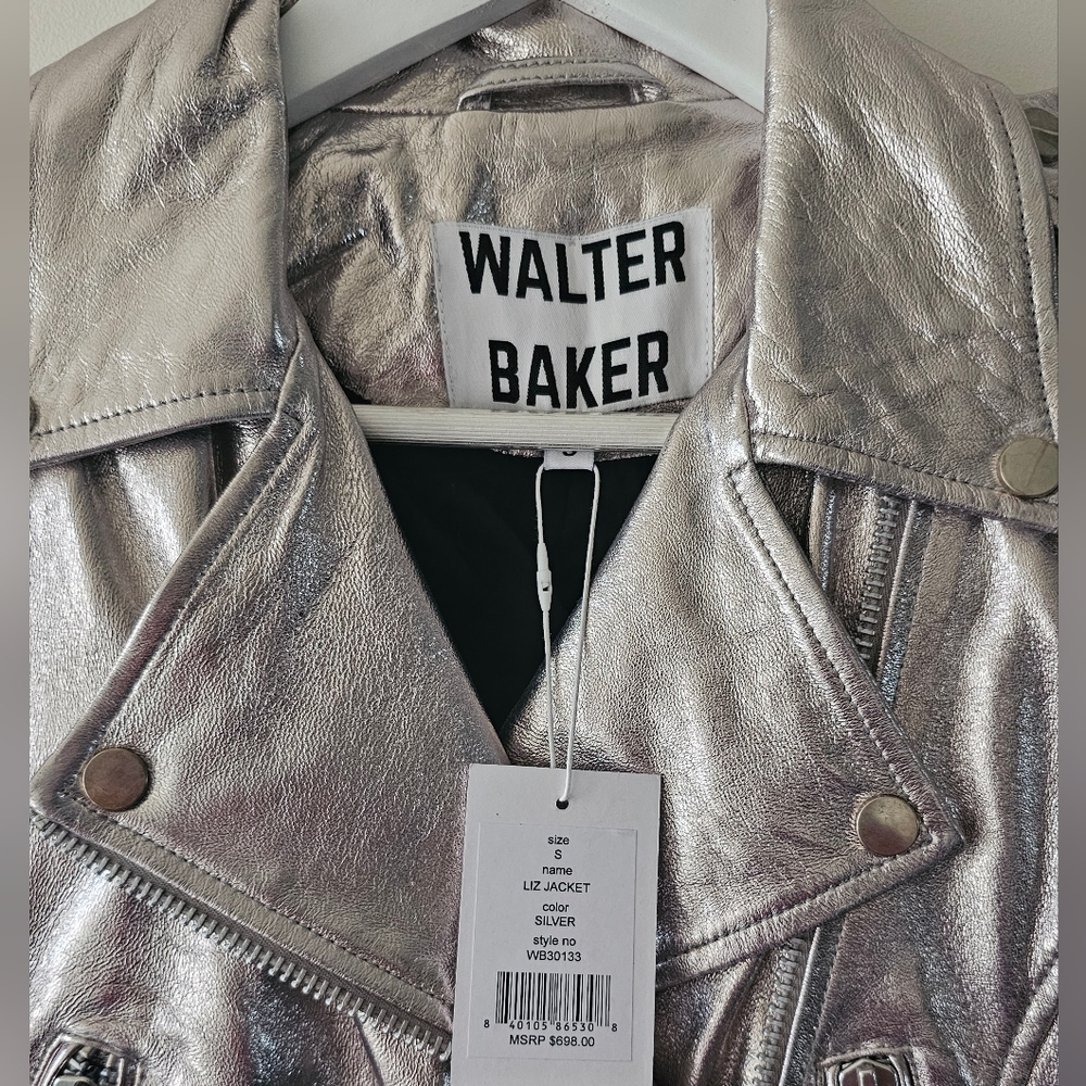 Walter Baker 100% lamb leather motto jacket